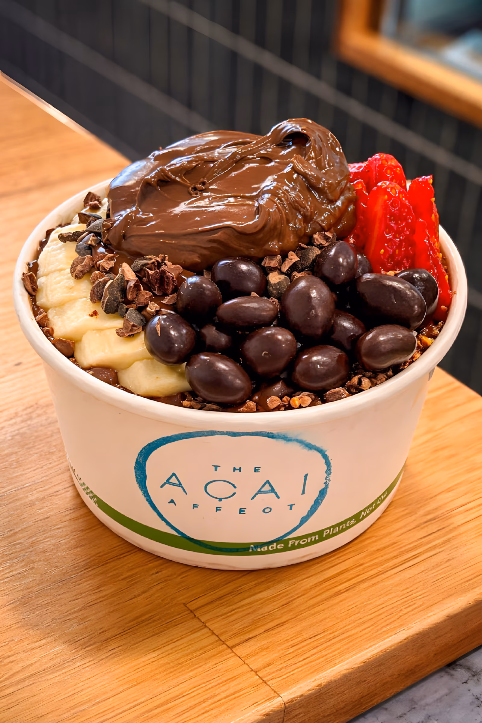 Nutella Bliss Acai Bowl, an indulgent treat option