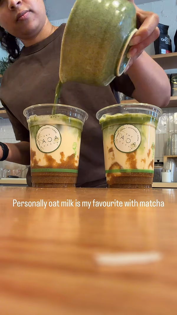 TikTok video: Banana bread Iced Matcha has landed ✨
